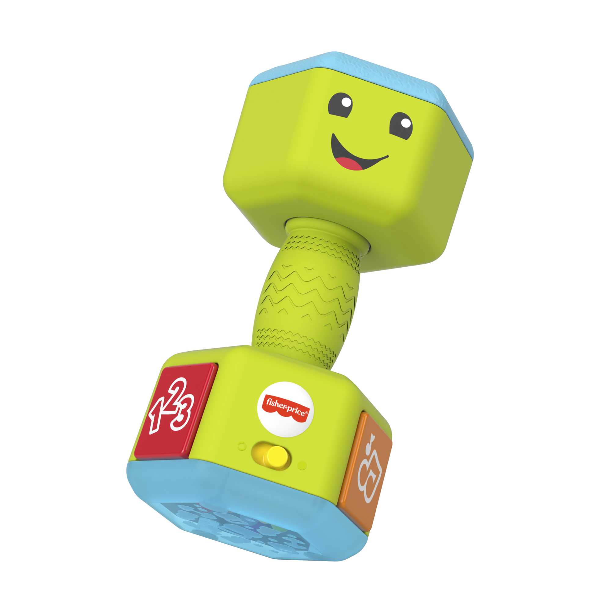 xzkeabbnoazumrczjkfa Fisher-Price Laugh & Learn Countin' Reps Dumbbell Musical Rattle Toy For Infant & Toddler - Image 1