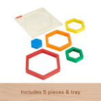 Fisher-Price Wooden Mini Rainbow Jigsaw Puzzle Hexagon For Toddlers & Kids, 5 Wood Pieces - Image 5