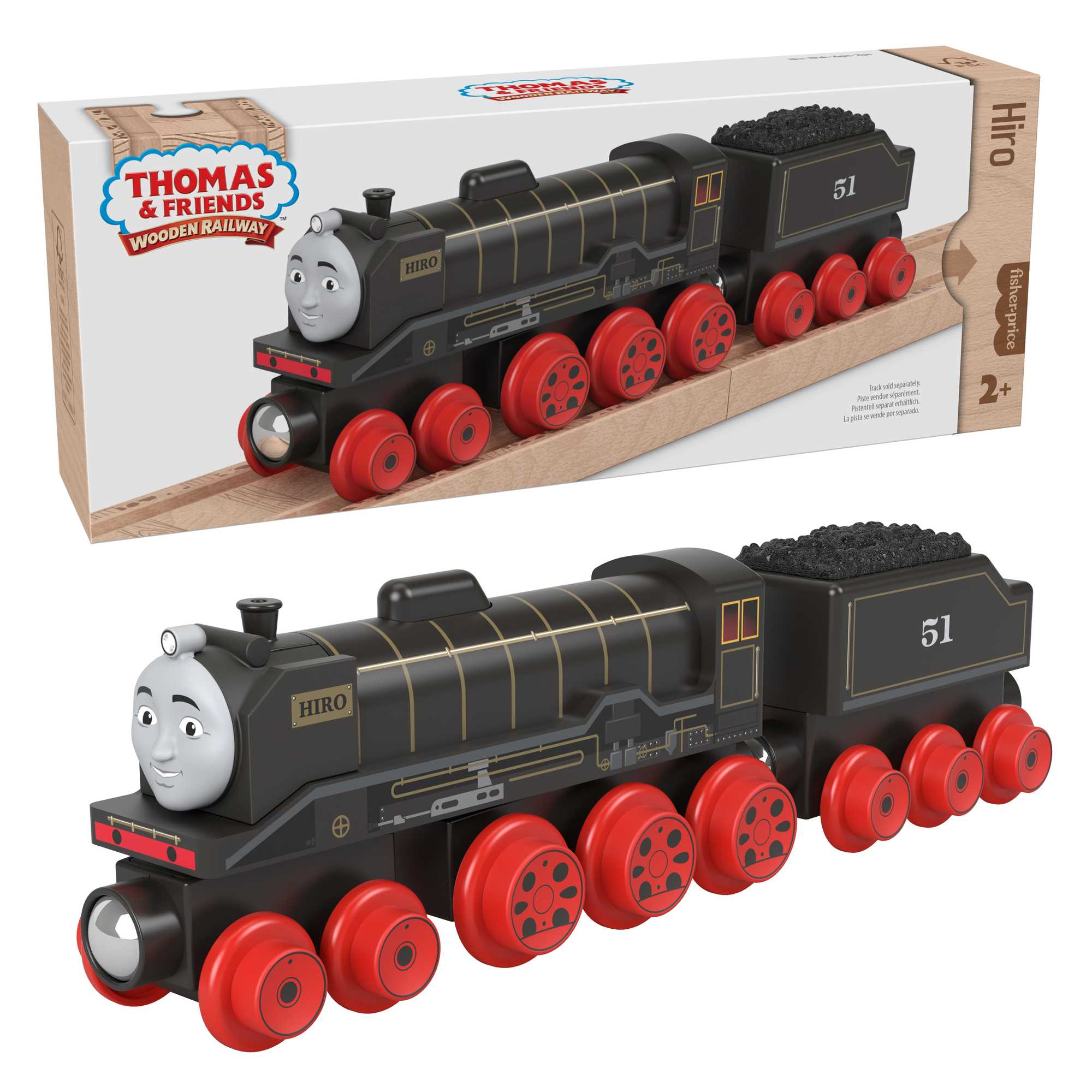 ybjulhaqbxj5nxakqsbo_7d2cd4a7-b150-42c5-acdc-cd8685910e8f.jpg Fisher-Price Thomas & Friends Wooden Railway Hiro Engine And Coal-Car - Image 1