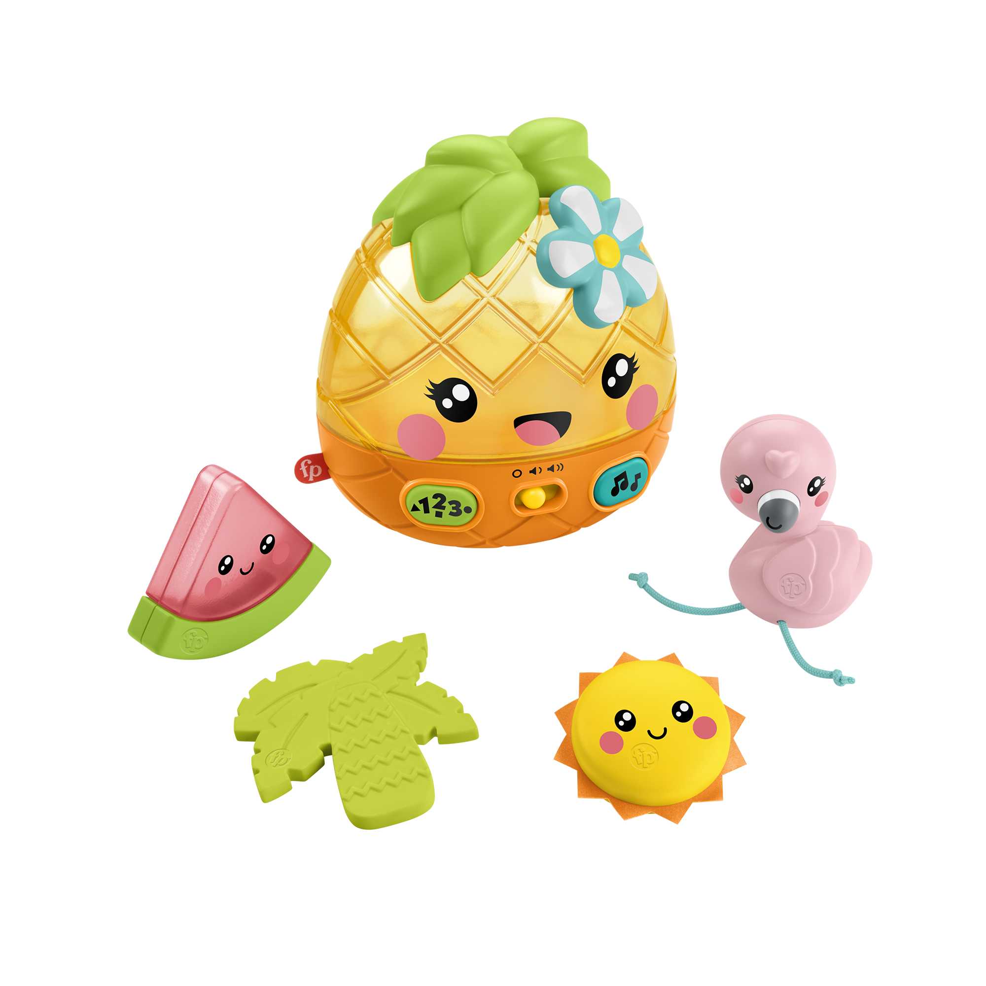 yeeml9bu675oy0zkkxkk Fisher-Price Paradise Pals Magical Lights & Tunes Pineapple Baby Toy - Image 1
