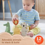 Fisher-Price Wooden Stack & Sort Animals Baby & Toddler Toy, 10 Wood Pieces - Image 2