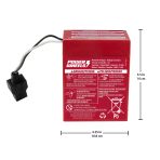 Power Wheels 6-Volt Red Rechargeable Replacement Battery For Fisher-Price Ride-On Toy, Red - Image 2