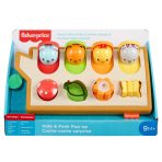 Fisher-Price Hide & Peek Pop-Up Animal-Themed Baby Sensory Activity Toy With Wood & Sounds - Image 5
