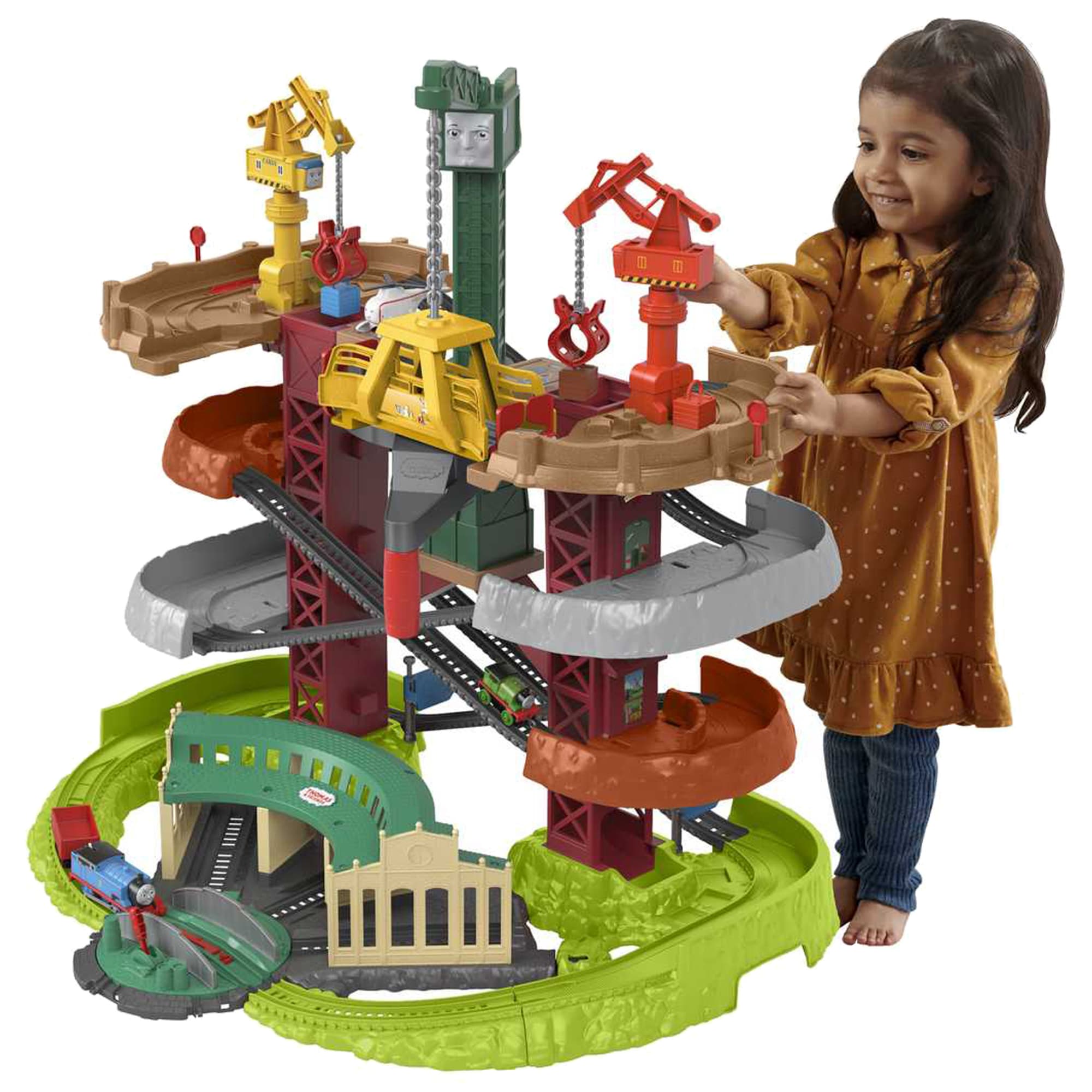zdhr0lieonihen661wjl_e9eef71c-a3ac-4225-8286-aad6f6c97374 Thomas & Friends Trains & Cranes Super Tower Playset With Thomas, Percy & Harold - Image 1