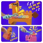 MEGA Bloks Fisher Price Musical Farm Band Sensory Block Toy (45 Pieces) For Toddler - Image 3