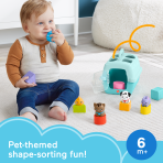 Fisher-Price Fp Pets Sort & Stow Pet Carrier Baby & Toddler Shape Sorting Toy, 8 Blocks - Image 2